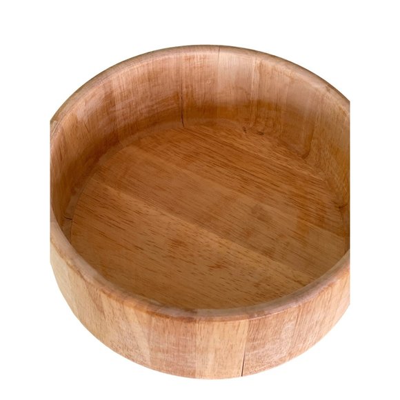 Vintage Teak Wood Salad Bowl Serving Set Made in Thailand 5 pc Set 1960's MCM - Picture 8 of 9